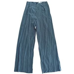 Avec Les Filles Women's Blue White Polka Dot Wide Leg Palazzo Pants Size 8